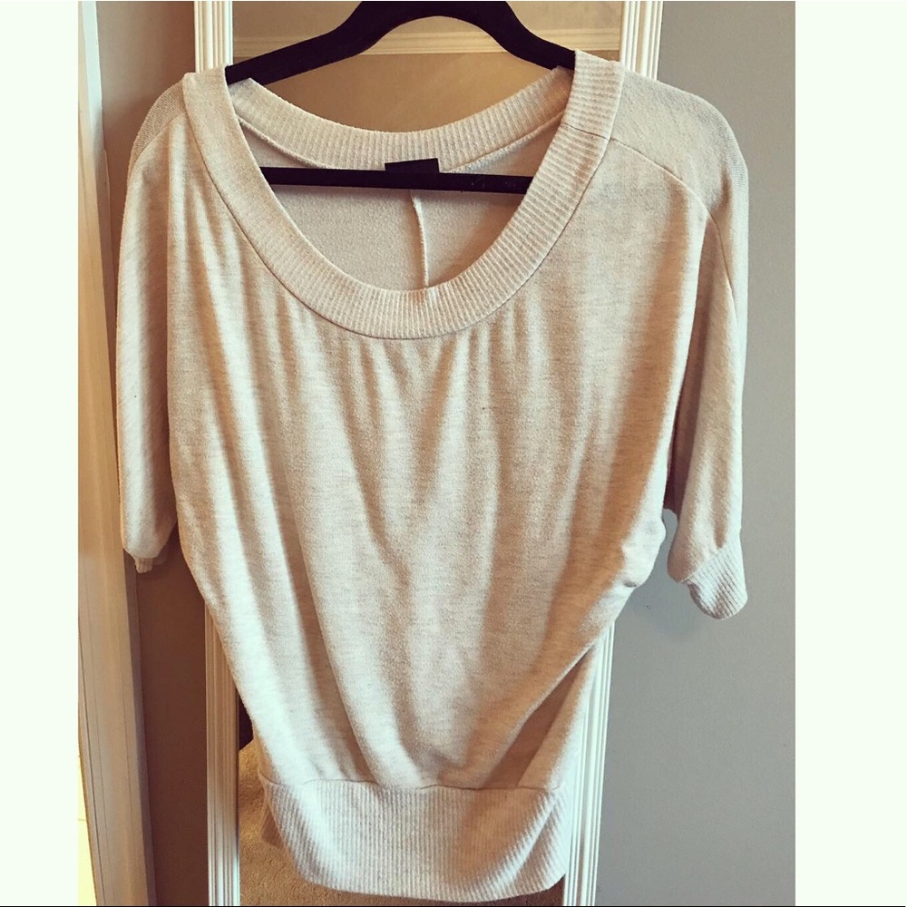 Rue 21 Cream Colored Half Sleeve Sweater